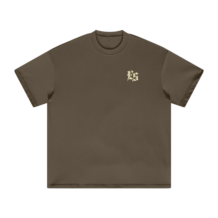 Streetwear Unisex Heavyweight Earth Tone Loose Fit FOG T-Shirt